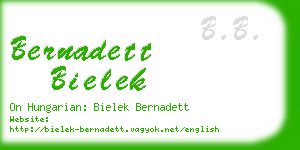 bernadett bielek business card